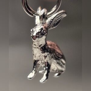 Silver Rabbit Charm Pendant